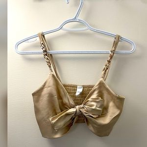 Cute silk crop top